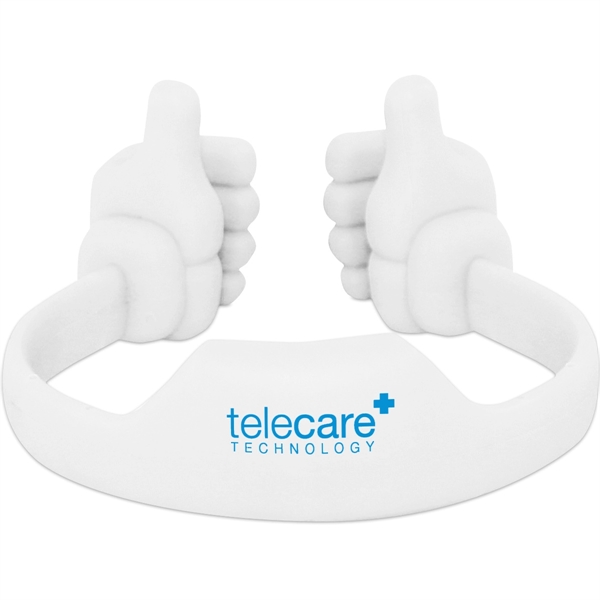 3 1/2" x 2" holder with thumbs up design that will... from ASI 61966 HPG / Beacon Promotions