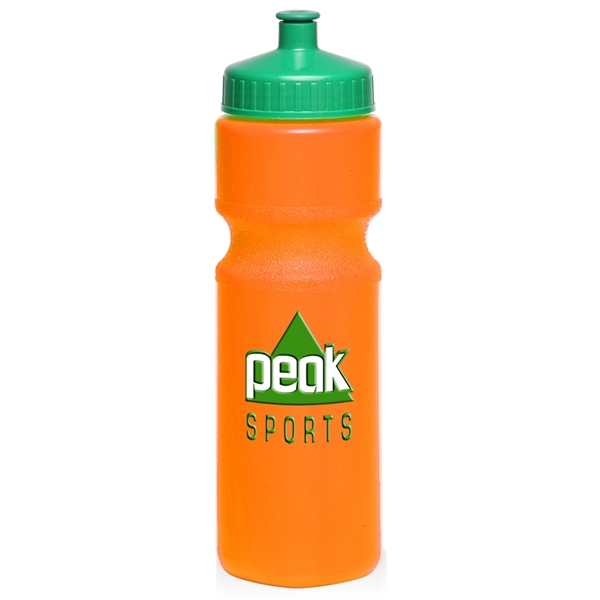 Plastic water bottle molded from recycled high density polyethylene with a... from ASI 39552 BEL Promo