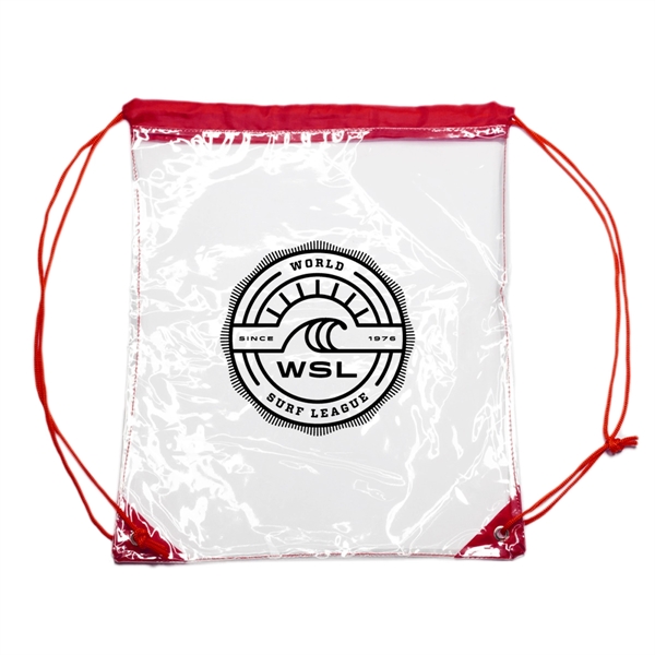 14" x 17" plastic drawstring bag with colored straps... from ASI 39552 BEL Promo