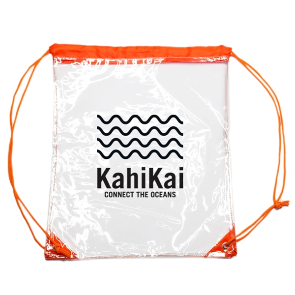 14" x 17" plastic drawstring bag with colored straps... from ASI 39552 BEL Promo