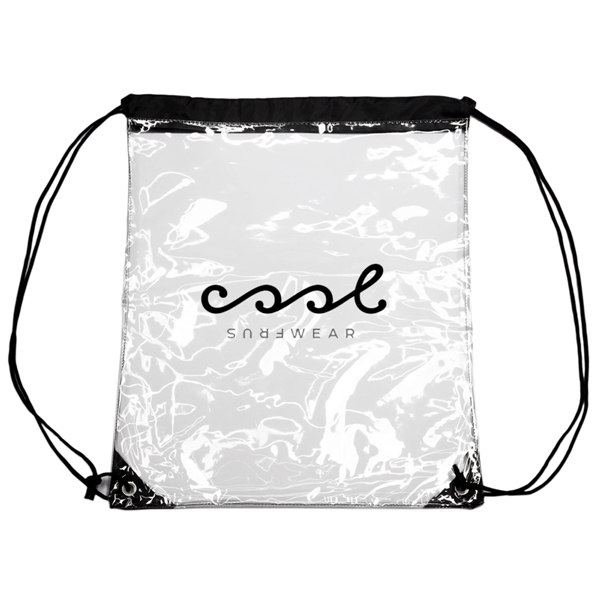 14" x 17" plastic drawstring bag with colored straps... from ASI 39552 BEL Promo