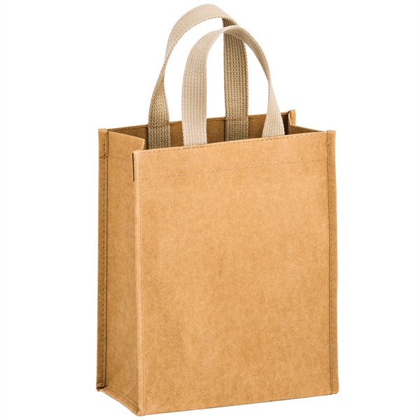 8" x 5" x 10" Kraft paper washable grocery tote with... from ASI 35290 American Ad Bag Co