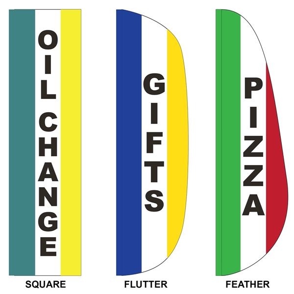 3' x 12' Custom message feather flags made from knitted polyester... from ASI 80228 Quinn