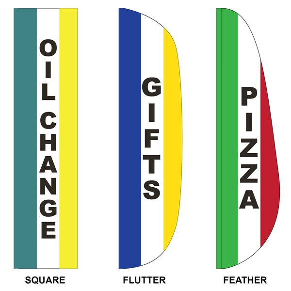 3' x 15' Custom message feather flags made from knitted polyester... from ASI 80228 Quinn