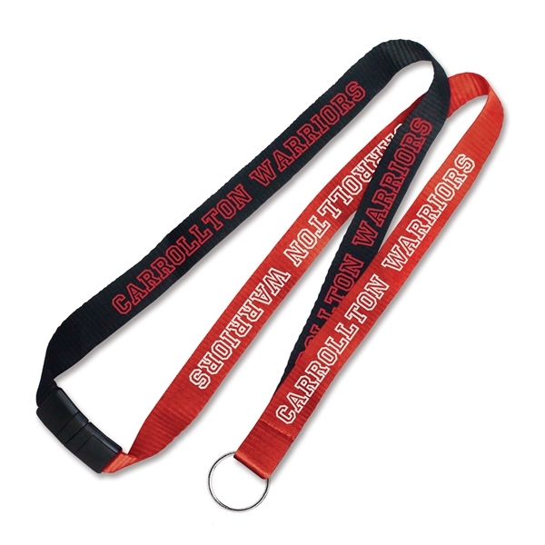 Unique custom silkscreen lanyard made with two different material colors. Free... from ASI 79898 Promovision / PROMOVISION