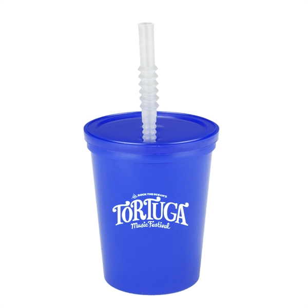 BPA free 16 oz. plastic stadium cup with lid and straw... from ASI 39552 BEL Promo