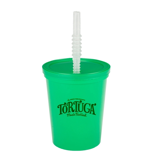 BPA free 16 oz. plastic stadium cup with lid and straw... from ASI 39552 BEL Promo