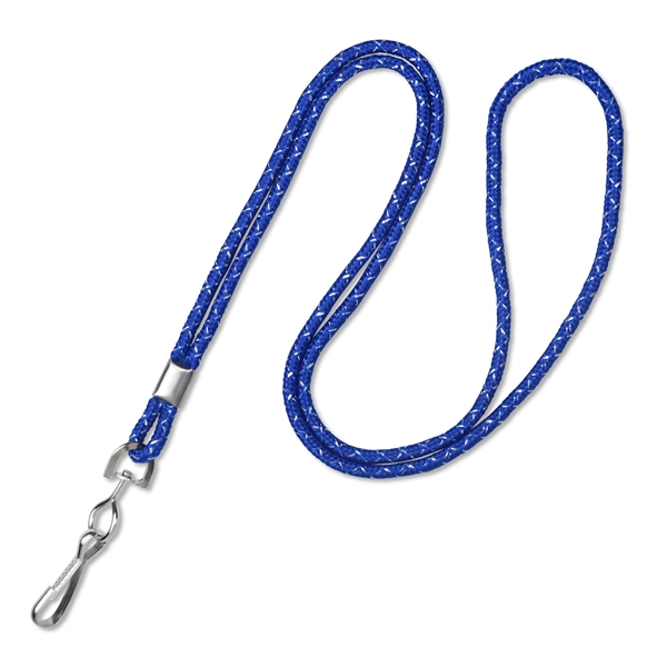 Available same day! These blank metallic-colored round braided non-breakaway lanyards come... from ASI 79898 Promovision / PROMOVISION
