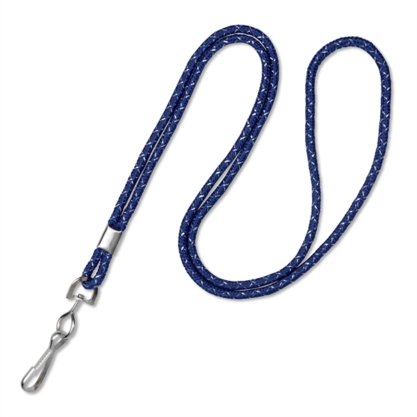 Available same day! These blank metallic-colored round braided non-breakaway lanyards come... from ASI 79898 Promovision / PROMOVISION