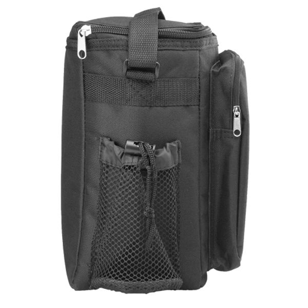 Insulated lunch bag with top zipper closure, two side pockets, one... from ASI 39552 BEL Promo