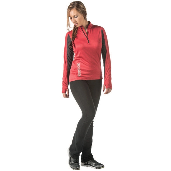 Ladies' 1/4 zip crossover with its snag resistant, plaited birdseye mesh... from ASI 50930 Dunbrooke / Dunbrooke®