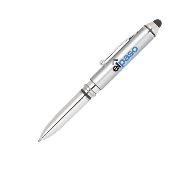 Aluminum cap-off ballpoint pen with an LED light and stylus tip... from ASI 68190 Lungsal / Lungsal