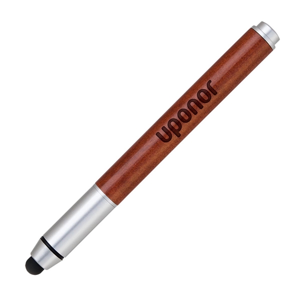 Silver capped stylus pen with wooden barrel that's fully compatible with... from ASI 68190 Lungsal / Lungsal