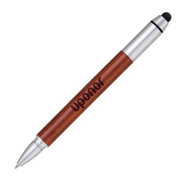 Silver capped stylus pen with wooden barrel that's fully compatible with... from ASI 68190 Lungsal / Lungsal
