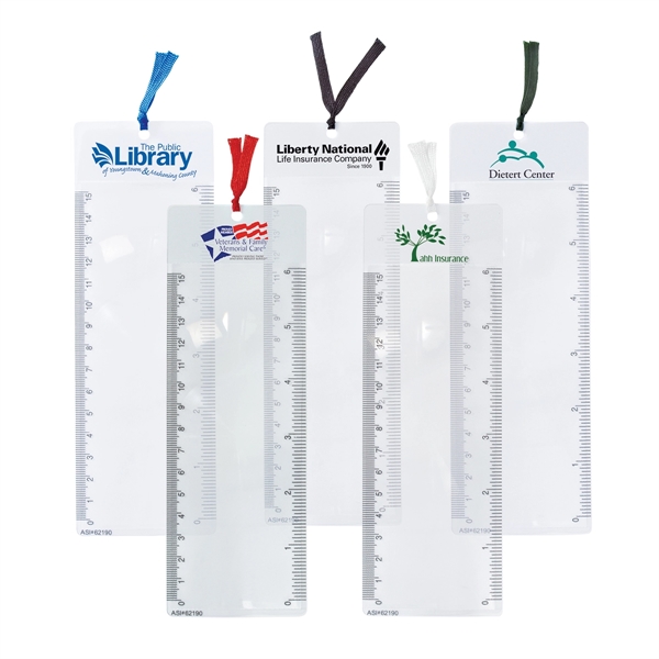 Customizable bookmark magnifier with 6" ruler.... from ASI 62190 Illini