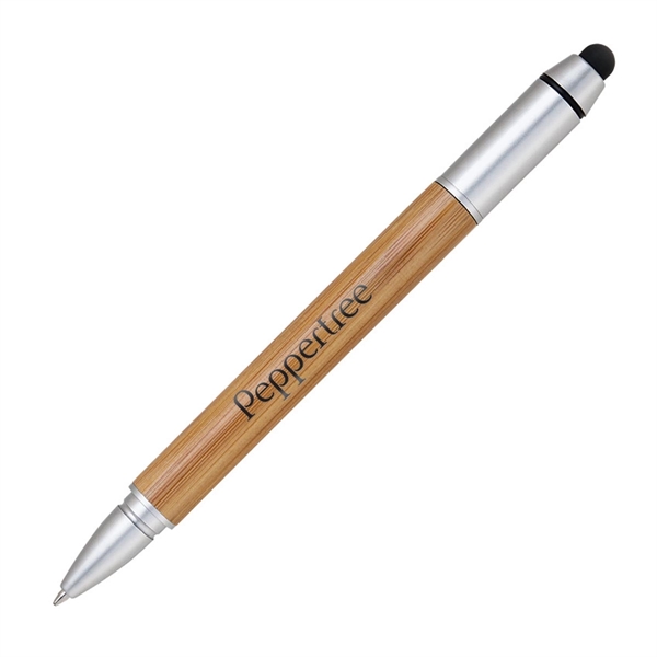 Silver capped stylus pen with wooden barrel that's fully compatible with... from ASI 68190 Lungsal / Lungsal