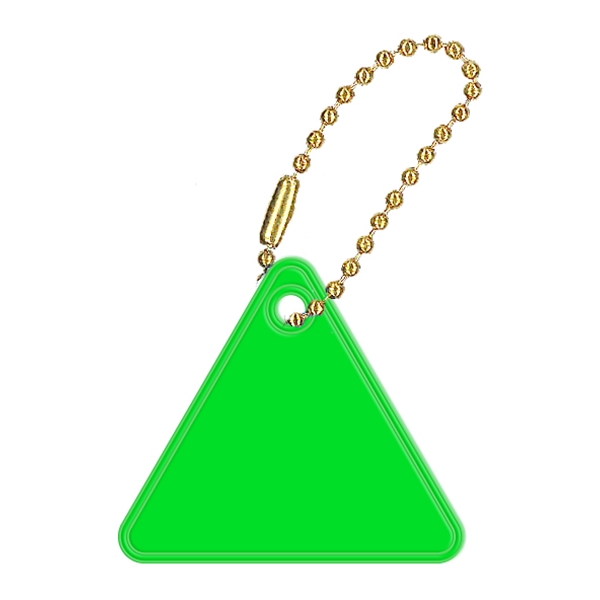 1 1/2" triangle tag that's reflective on both sides and clips... from ASI 54040 Fey Promo / Fey Reflectix® Mi Line by Fey