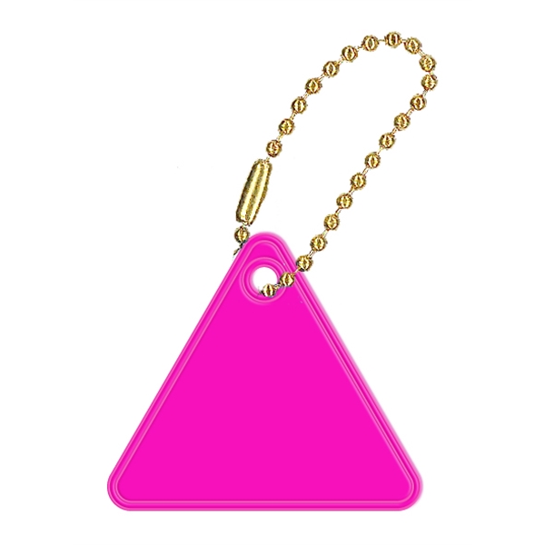 1 1/2" triangle tag that's reflective on both sides and clips... from ASI 54040 Fey Promo / Fey Reflectix® Mi Line by Fey