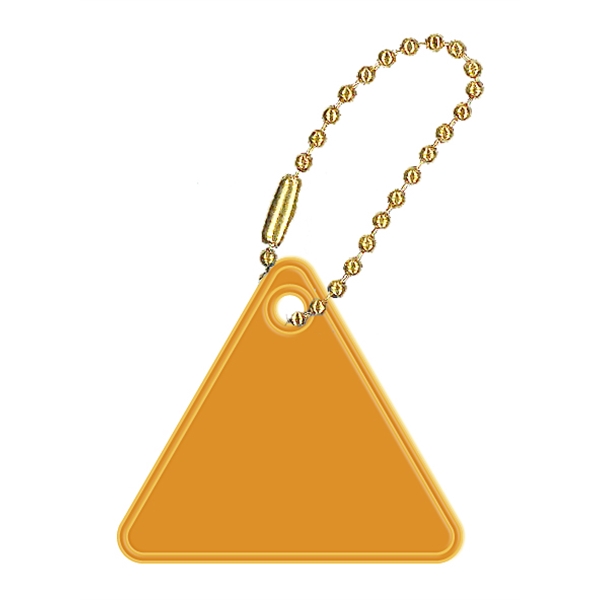 1 1/2" triangle tag that's reflective on both sides and clips... from ASI 54040 Fey Promo / Fey Reflectix® Mi Line by Fey