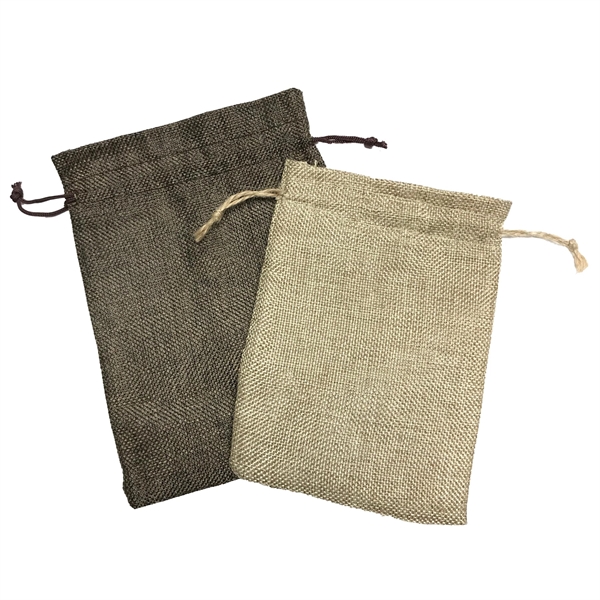 SYNTHETIC BURLAP DRAWSTRING BAG... from ASI 98766 Yanlee Trading Co Ltd / Delite Promotional Products