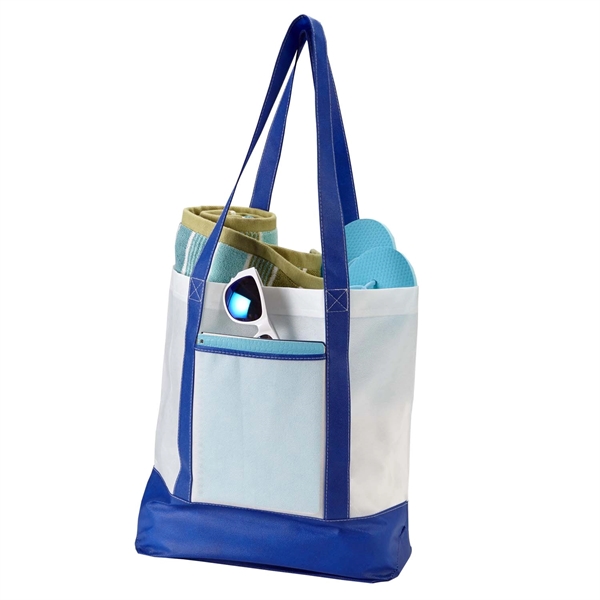 Harbor Non-Woven Tote has 26" handles and plenty of room for... from ASI 52840 Evans Manufacturing