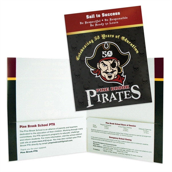 Full Color Printed School Folder with continuous pocket and reinforced edges.... from ASI 32050 Admore / Admore®
