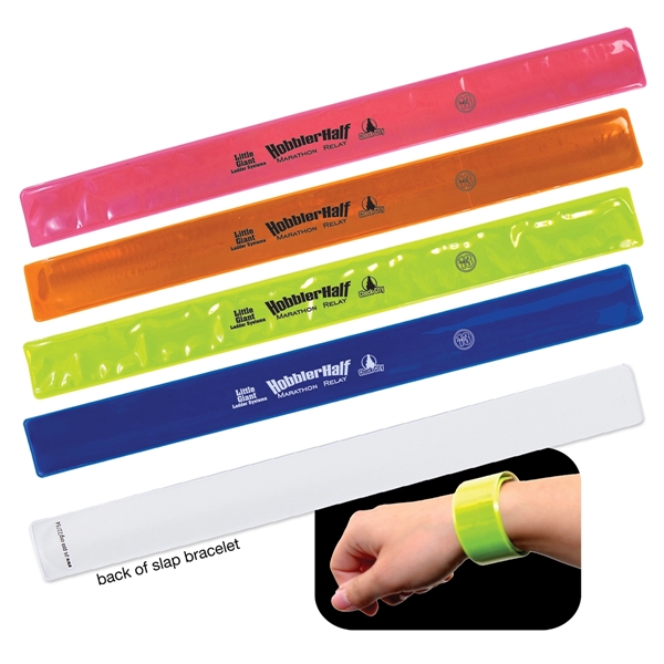 Reflective safety slap bracelet made of PVC material.... from ASI 62190 Illini