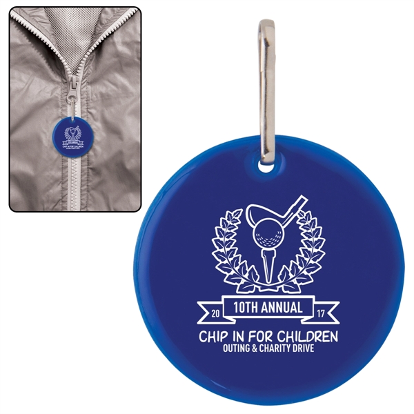 Neon colored, circular shaped reflective zipper pullers.... from ASI 62190 Illini