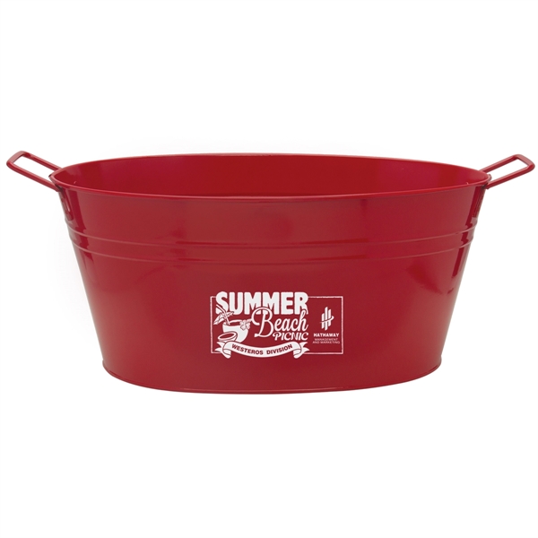 Customizable 15-quart galvanized metal tub, great for holding cold beverages.... from ASI 62190 Illini