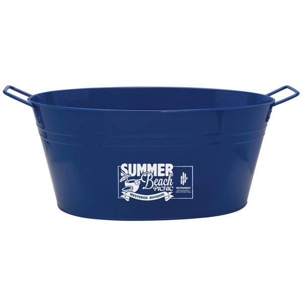 Customizable 15-quart galvanized metal tub, great for holding cold beverages.... from ASI 62190 Illini
