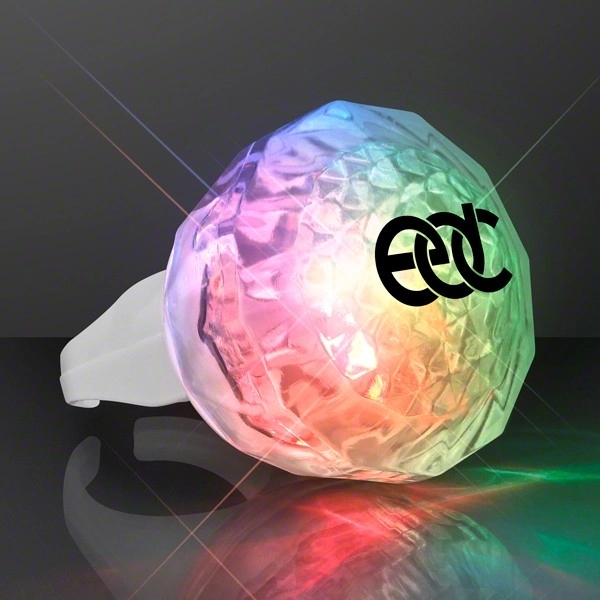 Blank or imprinted. Rainbow Flash Blinky Rave Ring.... from ASI 34194 ALightPromos