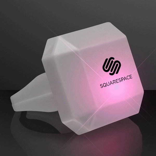 Blank or imprinted. Emerald Cut LED Gem Ring, complete with slow... from ASI 34194 ALightPromos