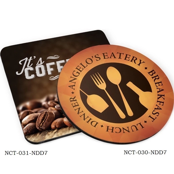 Hardboard coasters with cork backing.... from ASI 81500 Navitor Inc