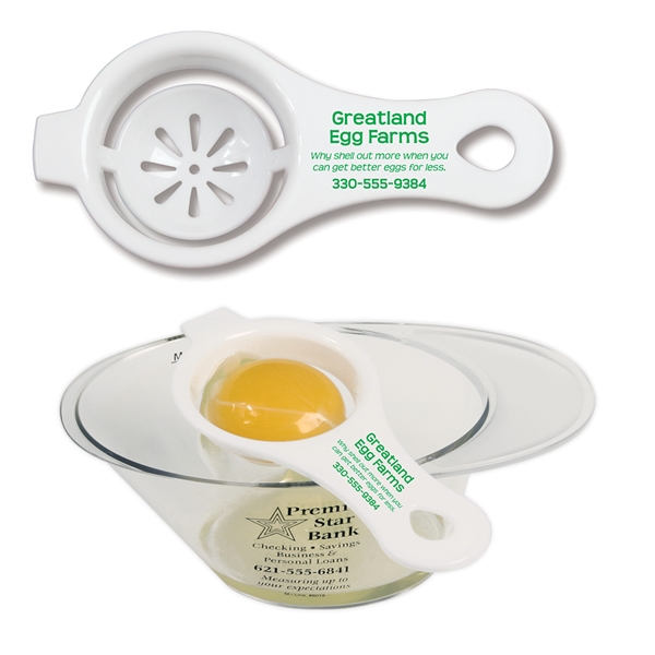 2-1/2"H x 5-1/4"W x 1"D white egg separator that's FDA-approved and... from ASI 54040 Fey Promo / Fey Mi Line by Fey