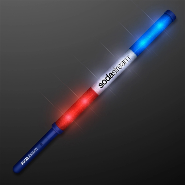 Blank or imprinted. 18" Red White & Blue LED Light Batons... from ASI 34194 ALightPromos / Alight Promotional Products