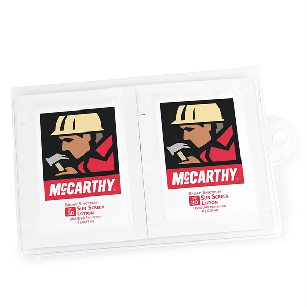 GoPac with Sun Screen Lotion Packets SPF 30, Label Imprint... from ASI 73497 Natural Trends