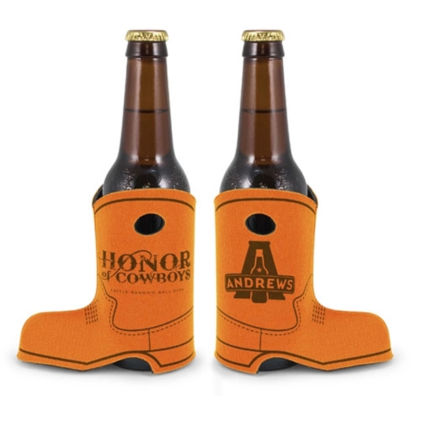 Bottle insulator with boot shape, 1/8" thick high-density scuba foam.... from ASI 74710 Numo / NUMO