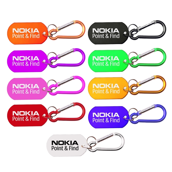 Metal Key Holder Aluminum Pet Tag and Carabiner... from ASI 74585 Nu Promo International / Nu Promo Line