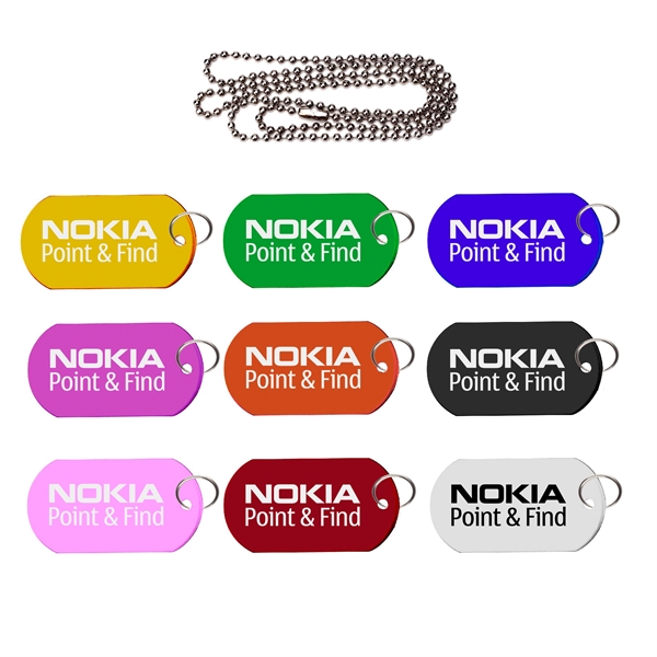 Metal Key Holder Aluminum Pet Tag and Carabiner... from ASI 74585 Nu Promo International / Nu Promo Line