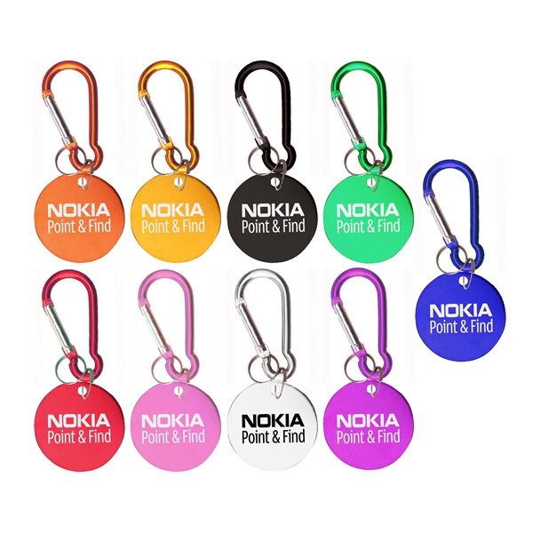 Metal Key Holder Aluminum Pet Tag and Carabiner... from ASI 74585 Nu Promo International / Nu Promo Line