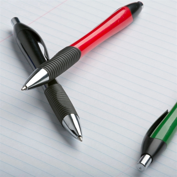 Rubber Grip Click Action Plastic Pen... from ASI 31517 Admart Products / Admart Line