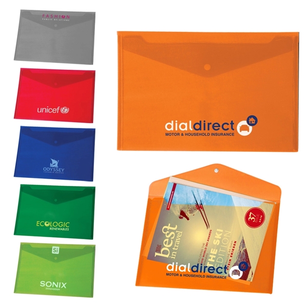 Translucent Snap Close Document Folder... from ASI 31517 Admart Products / Admart Line