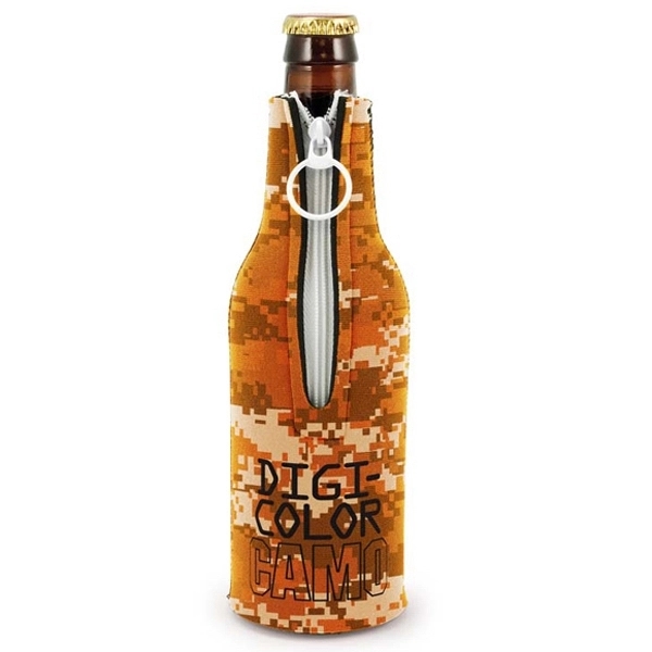 7.625" x 2.125" high-quality neoprene bottle holder with pull-tab zipper and... from ASI 74710 Numo / NUMO