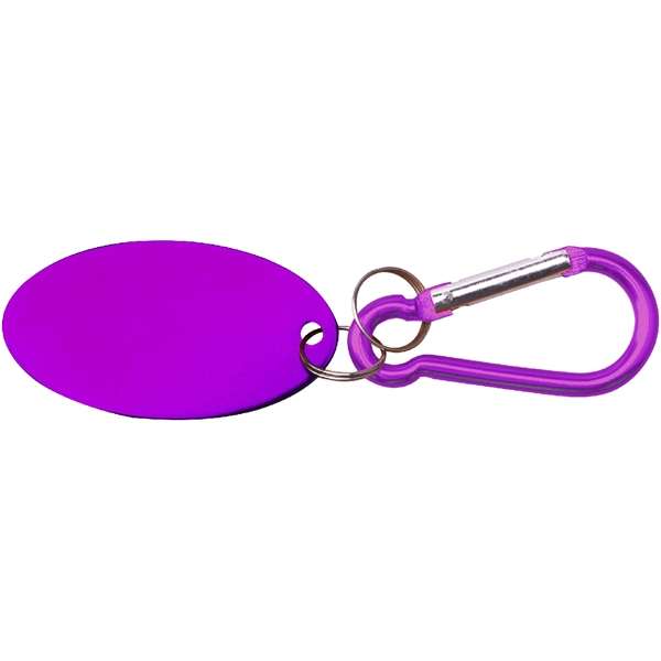 Metal Key Holder Aluminum Pet Tag and Carabiner... from ASI 74585 Nu Promo International / Nu Promo Line