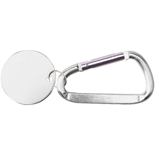Metal Key Holder Aluminum Pet Tag and Carabiner... from ASI 74585 Nu Promo International / Nu Promo Line