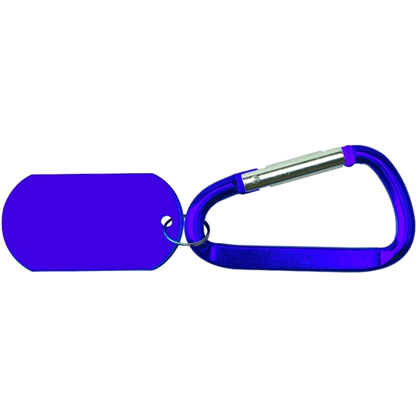 Metal Key Holder Aluminum Pet Tag and Carabiner... from ASI 74585 Nu Promo International / Nu Promo Line