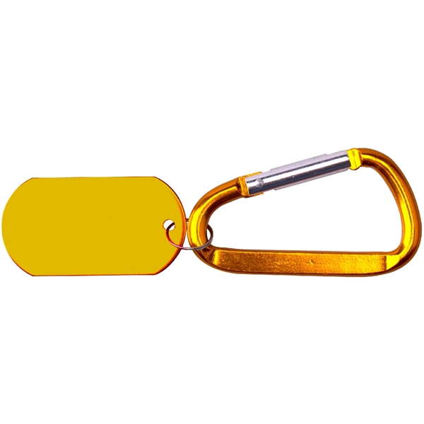 Metal Key Holder Aluminum Pet Tag and Carabiner... from ASI 74585 Nu Promo International / Nu Promo Line