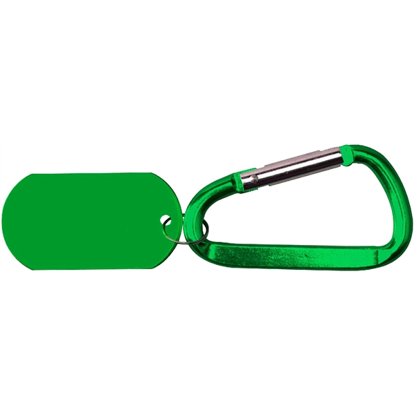 Metal Key Holder Aluminum Pet Tag and Carabiner... from ASI 74585 Nu Promo International / Nu Promo Line