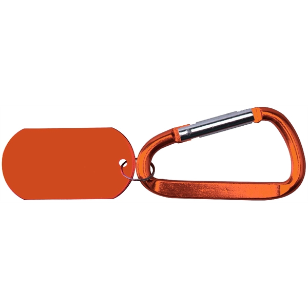 Metal Key Holder Aluminum Pet Tag and Carabiner... from ASI 74585 Nu Promo International / Nu Promo Line