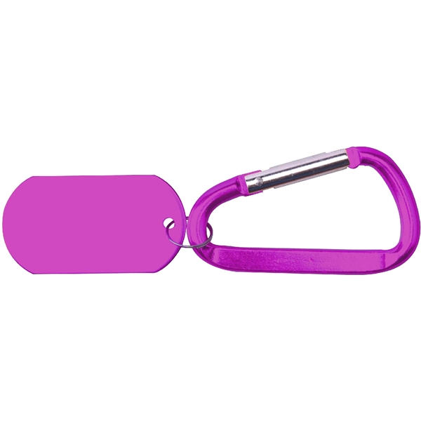 Metal Key Holder Aluminum Pet Tag and Carabiner... from ASI 74585 Nu Promo International / Nu Promo Line